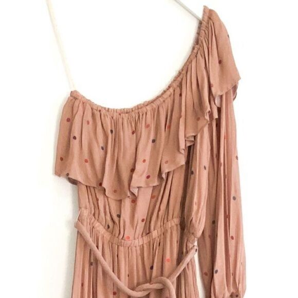 FARM Rio Beige Dots One Shoulder Dress
Size Small Midi - Picture 9 of 14